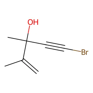 5-Bromo-2,3-dimethylpent-1-en-4-yn-3-ol structure
