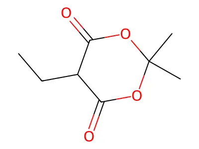 5-Ethyl-2,2-dimethyl-1,3-dioxane-4,6-dione structure