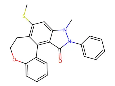 10-methyl-8-(methylthio)-11-phenyl-6,7,10,11-tetrahydro-12H- structure