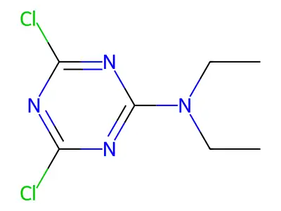 4,6-二氯-N,N-二乙基-1,3,5-三嗪-2-胺 structure
