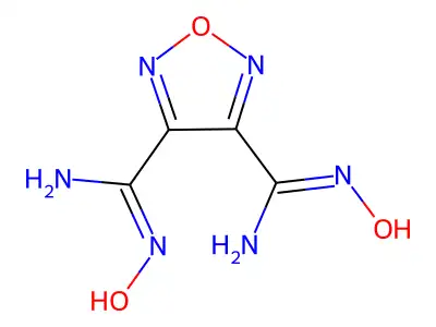 1,2,5-Oxadiazole-3,4-dicarboximidamide, N3,N4-dihydroxy- structure