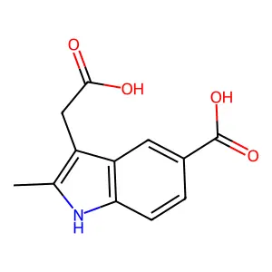 3-(carboxymethyl)-2-methyl-1H-indole-5-carboxylic acid structure