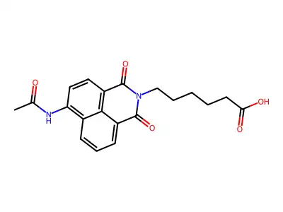6-(4-Acetamido-1,8-naphthalamido)hexanoic acid structure