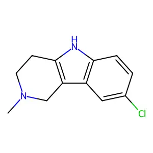 8-chloro-2-methyl-1H,2H,3H,4H,5H-pyrido(4,3-b)indole structure