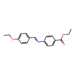 Benzoic acid, 4-[[(4-ethoxyphenyl)methylene]amino]-, ethyl ester structure