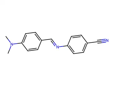 Benzonitrile, 4-[[[4-(dimethylamino)phenyl]methylene]amino]- structure