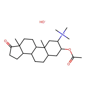 3-(Acetyloxy)-N,N,N-trimethyl-17-oxoandrostan-2-aminium hydroxide structure