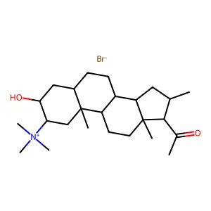 (3-alpha-Hydroxy-16-alpha-methyl-20-oxo-5-alpha-pregnan-2-beta-yl)trimethylammonium bromide structure