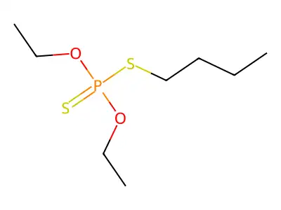 S-Butyl o,o-diethyl phosphorodithioate structure