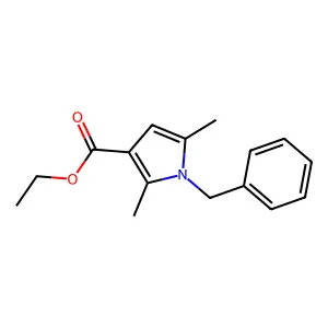 ethyl 1-benzyl-2,5-dimethyl-1H-pyrrole-3-carboxylate structure