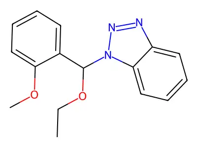 1-[Ethoxy(2-methoxyphenyl)methyl]-1H-1,2,3-benzotriazole structure