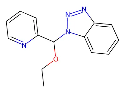 1-[Ethoxy(pyridin-2-yl)methyl]-1H-1,2,3-benzotriazole structure