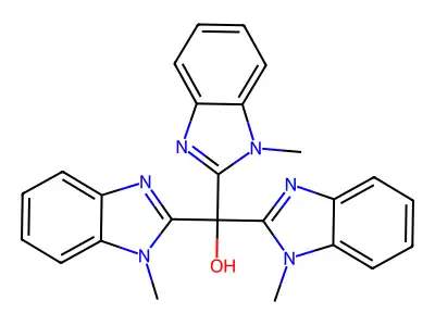 Tris(1-methyl-1H-1,3-benzodiazol-2-yl)methanol structure