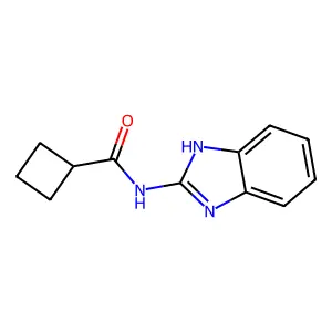 N-(1H-benzimidazol-2-yl)cyclobutanecarboxamide structure