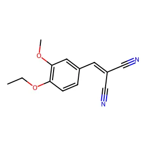 (4-乙氧基-3-甲氧基亚苄基)丙二腈 structure