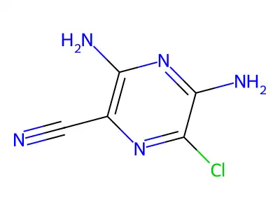 3,5-Diamino-6-chloropyrazine-2-carbonitrile structure