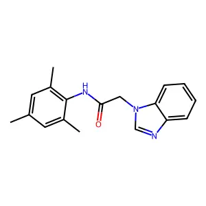 2-(1H-苯并咪唑-1-基)-N-均三甲苯基乙酰胺 structure