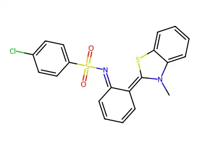(NE)-4-chloro-N-[(6Z)-6-(3-methyl-1,3-benzothiazol-2-ylidene structure
