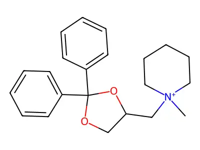 Diphenylpiperidinomethyldioxolan structure