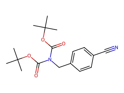 N,N-Di-Boc-4-aminomethyl benzonitrile structure