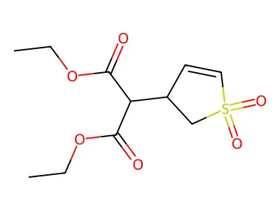 Diethyl 2-(1,1-dioxo-2,3-dihydrothiophen-3-yl)propanedioate structure