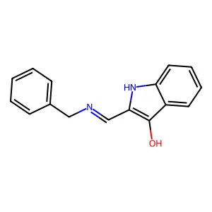 2-[(benzylamino)methylene]-1,2-dihydro-3H-indol-3-one structure