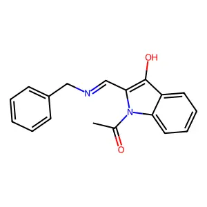1-acetyl-2-[(benzylamino)methylene]-1,2-dihydro-3H-indol-3-one structure