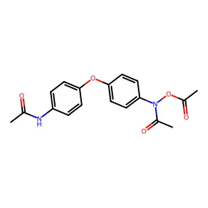 N-(4-(4-(Acetylamino)phenoxy)phenyl)-N-(acetyloxy)acetamide structure