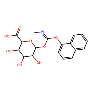 1-萘基甲基亚氨碳酸酯O-葡萄糖醛酸苷 structure