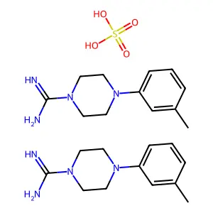 1-Piperazinecarboxamidine, 4-(m-tolyl)-, hemisulfate structure