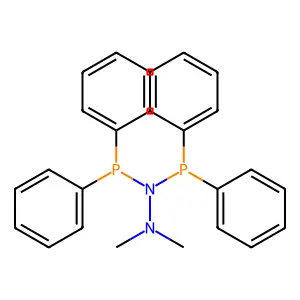 Hydrazine, 1,1-bis(diphenylphosphino)-2,2-dimethyl- structure