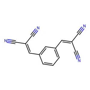 2,2'-(1,3-Phenylenedimethylidyne)bis(propanedinitrile) structure