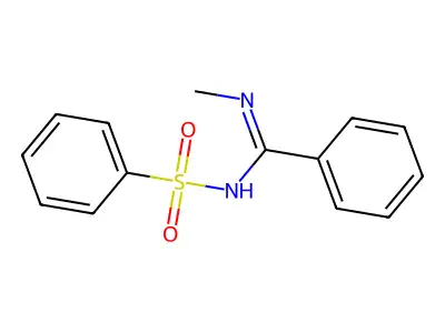 N-(benzenesulfonyl)-N'-methylbenzenecarboximidamide structure