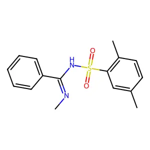 2,5-Dimethyl-N-(methylamino-phenyl-methylene)-benzenesulfonamide structure