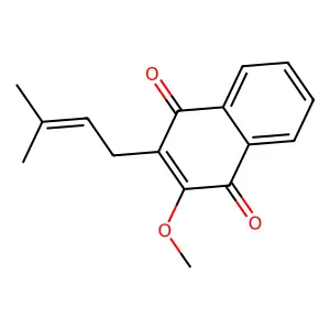 1,4-Naphthalenedione, 2-methoxy-3-(3-methyl-2-butenyl)- structure