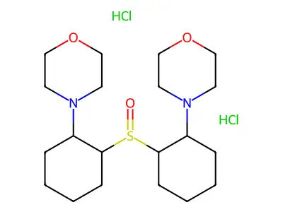 Morpholine, 4,4'-(sulfinyldi-2,1-cyclohexanediyl)bis-, dihydrochloride structure