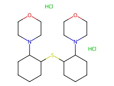 Morpholine, 4,4'-(thiodi-2,1-cyclohexanediyl)bis-, dihydrochloride structure
