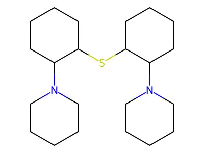 Piperidine, 1,1'-(thiodi-2,1-cyclohexanediyl)bis- structure