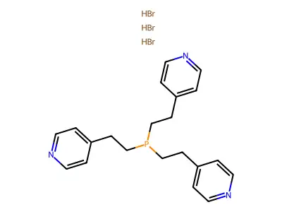 Pyridine, 4,4',4''-(phosphinylidynetri-2,1-ethanediyl)tris-, trihydrobromide structure