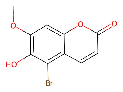 5-Bromo-6-hydroxy-7-methoxycoumarin structure