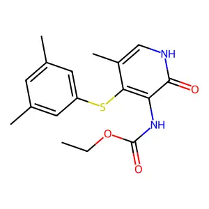 3-(EtOCONH)-2-Pyridinone, 4-PhS deriv. structure