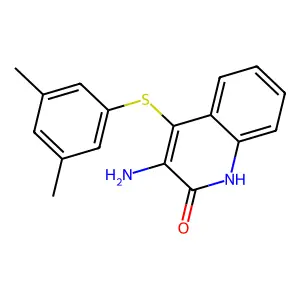 2(1H)-Quinolinone, 3-amino-4-((3,5-dimethylphenyl)thio)- structure