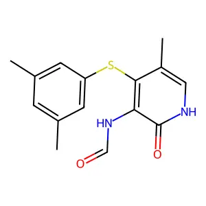 3-NHCHO-2-Pyridinone, 4-PhS deriv. structure
