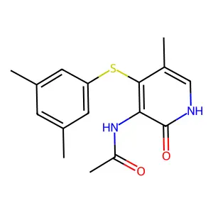 3-AcNH-2-Pyridinone, 4-PhS deriv. structure