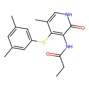 3-(EtCONH)-2-Pyridinone, PhS deriv. structure