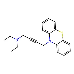 N,N-diethyl-4-phenothiazin-10-ylbut-2-yn-1-amine structure