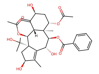 9-Deacetyl-9-benzoyl-10-debenzoyltaxchinin A structure