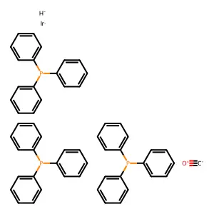 羰基氢三(三苯基膦)铱 structure
