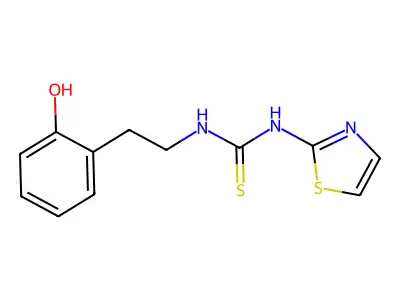Thiourea, N-(2-(2-hydroxyphenyl)ethyl)-N'-2-thiazolyl- structure