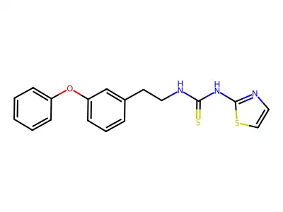 Thiourea, N-(2-(3-phenoxyphenyl)ethyl)-N'-2-thiazolyl- structure